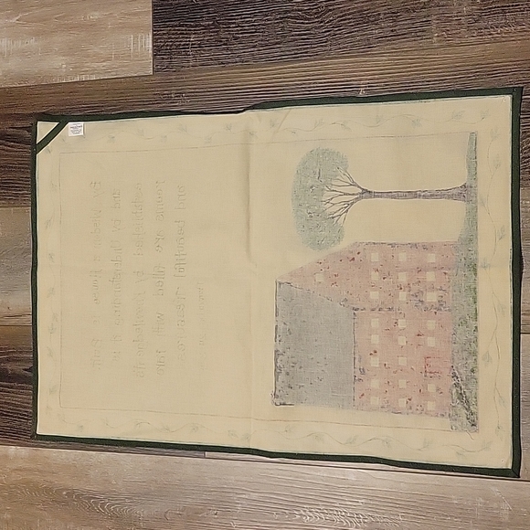 Primitive, Country Dish Towel. Proverbs 24: 3-4. Farmhouse - Picture 4 of 7